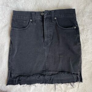 Madewell black denim mini skirt